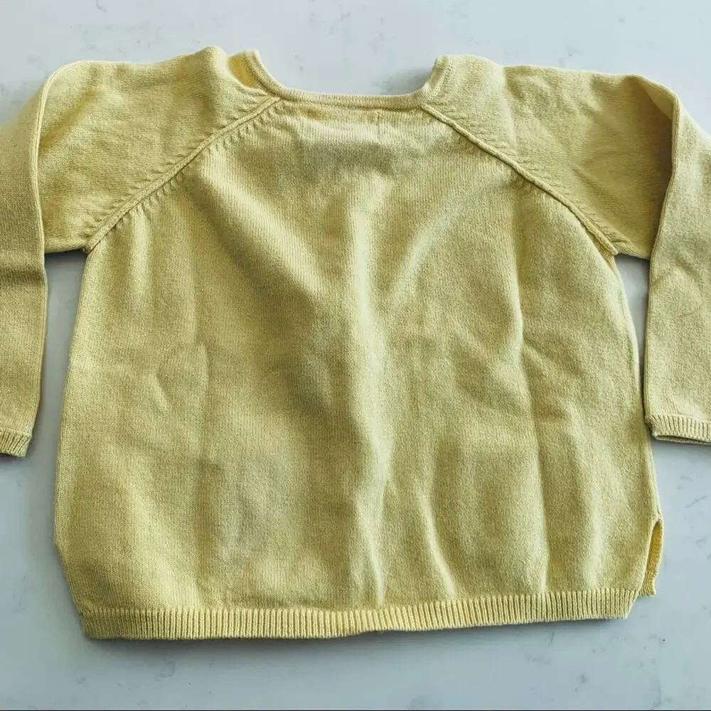 Zara girls cotton yellow cardigan sweater 12-18 months